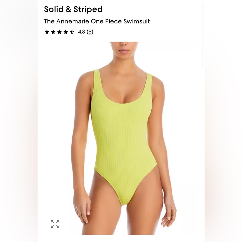 NWT SOLID & STRIPED The AnneMarie Scoop One-Piece Swimsuit